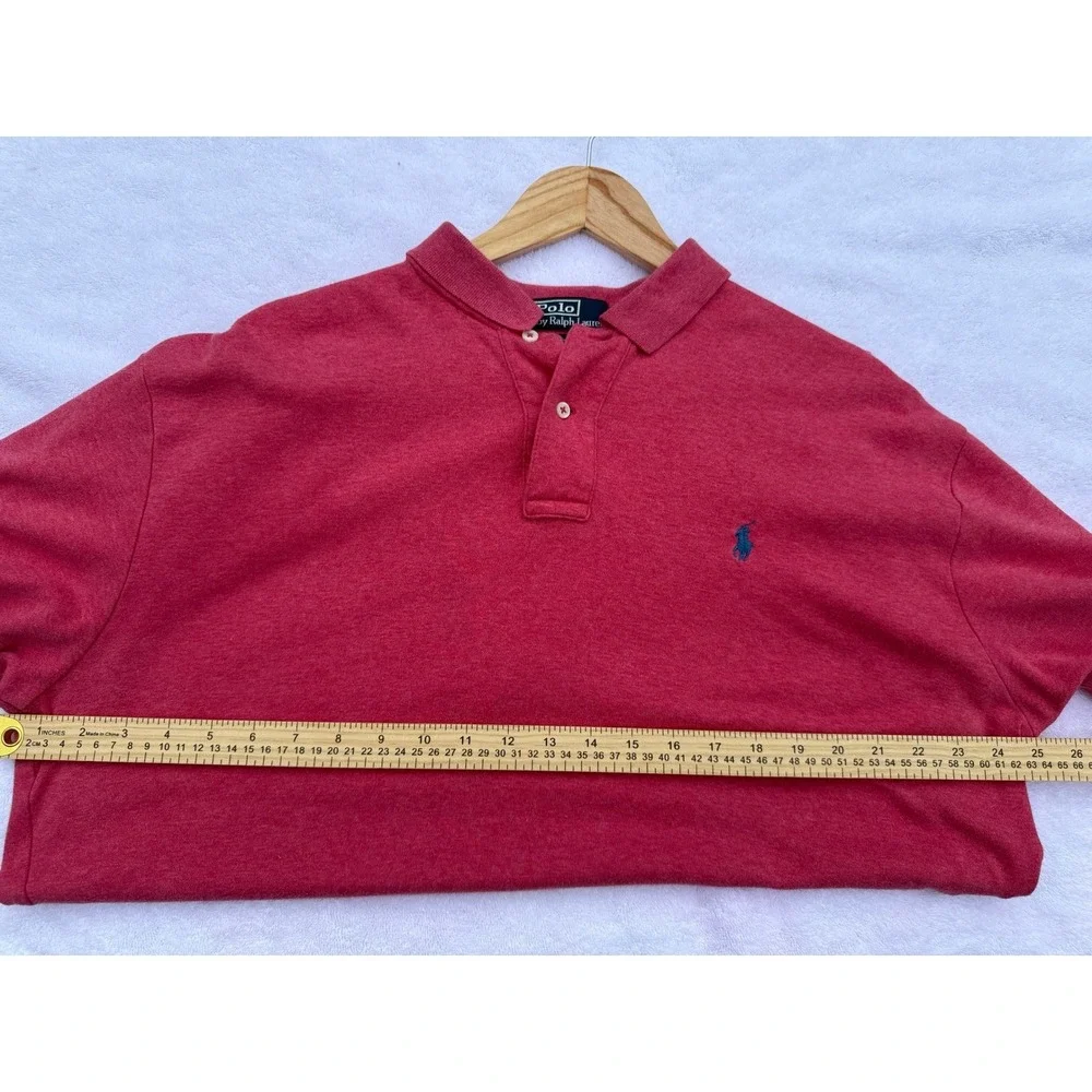 Polo Ralph Lauren Mens Shirt Large Raspberry Cotton‎ Short Sleeve Pony Logo